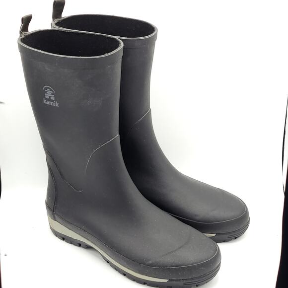 Kamik Lars Waterproof Rain Boots Black  Men\'s size 10 main image 4